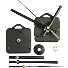 Clock parts and movements, black, plate max thickness 10 mm, 1 set