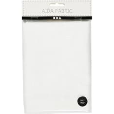 Aida Fabric, white, size 50x50 cm, 70 squares per 10cm , 1 pc