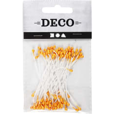 Flower stamens, metallic orange, L: 6,4 cm, D 2 mm, 100 pc/ 1 pack