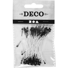 Flower stamens, black, L: 6,4 cm, D 2 mm, 100 pc/ 1 pack