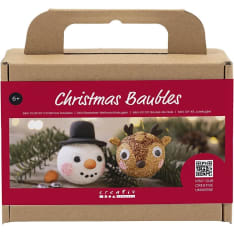 Creativ Company Poro ja Lumiukko Joulupallot Mini Craft Set