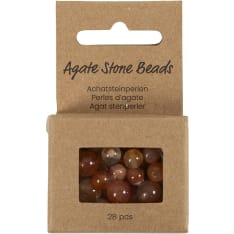 Creativ Company 28 pieces of agate stone beads