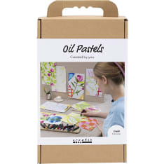 Creativ Company kukat öljypastelli askartelusetti