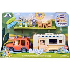 Bluey 4WD & Campvan Playset karavaanari leikkisetti