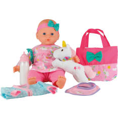 Happy Friend Sanne 36cm with Unicorn vauvanukke ja yksisarvinen