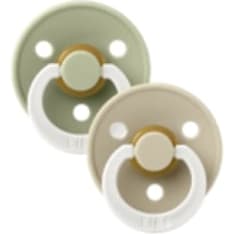 Bibs Colour koko 1 pyöreä 2kpl luonnonkumitutti