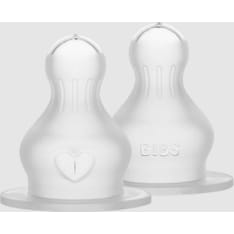 BIBS Baby Bottle Nipple Round Silicone 2 pack Medium Flow