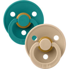 BIBS Taupe/Scuba Size 1, 0-6 mo Pacifier 2 pcs
