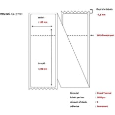 Capture CA-LB7001 printer label