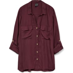 Vero Moda Curve Vmcbumpy shirt with sleeves