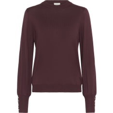 Kaffe Kalizza round neck knit pullover buttons
