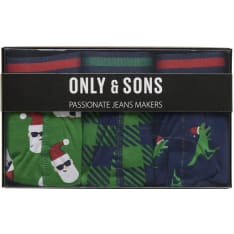 Only&Sons Onsxmas 3-pack miesten bokserit