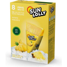 Sun Lolly 8x60ml/65g Home freezing ice lolly with pineapple flavour