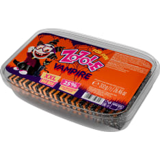 Zozole Halloween Vampire 300 g kirpeitä hedelmänmakuisia remmimakeisia
