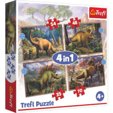 Trefl Dinosaurs 4-in-1 puzzle set