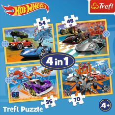 Trefl Hot Wheels 4-in-1 palapelisetti