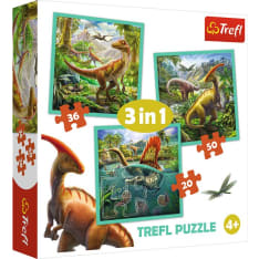 Trefl Dinosaurs 3-in-1 puzzle set