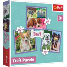 Trefl Dogs 3-in-1 Jigsaw Puzzle Set