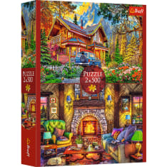 Trefl Mountain Cottage 2x500-piece jigsaw puzzle