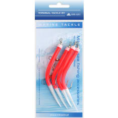 Mikado Gummi Makk rig hook ice flounder
