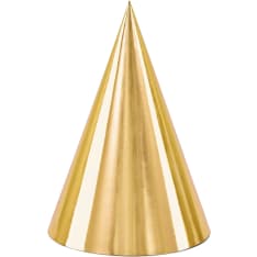 Gold colored 6 piece cardboard hat