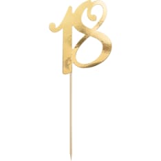 Cake decoration 18 gold colored