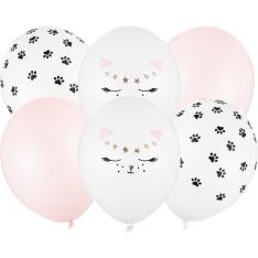 Cute cat 6 pcs balloon