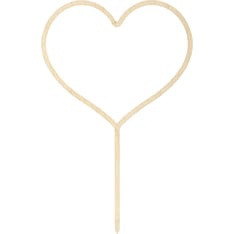 Heart wooden cake topper