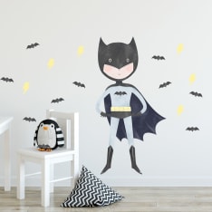 Pastelowe 46x89cm superhero decoration sticker