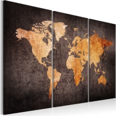 Artgeist Chestnut World Map taulusetti