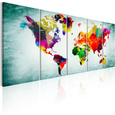 Artgeist World Map: Green Vignette taulusetti