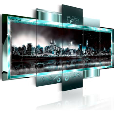 Artgeist Turquoise New York: Night taulusetti