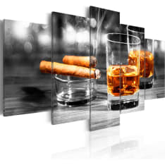 Artgeist Cigars and whiskey taulusetti