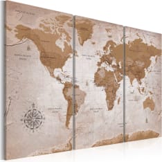 Artgeist Vintage Map: Oriental Travels taulusetti