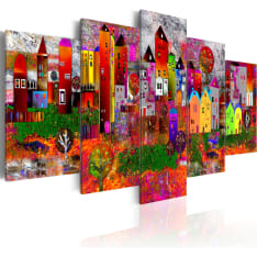 Artgeist Colourful Small Town taulusetti