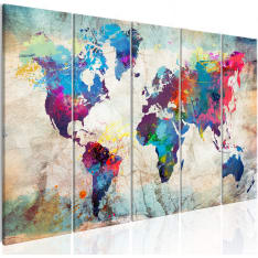 Artgeist World Map: Cracked Wall taulusetti