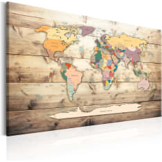 Artgeist World Map: Colourful Continents taulu