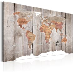 Artgeist World Map: Wooden stories taulu