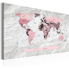 Artgeist World Map: Pink Continents taulu