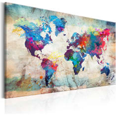 Artgeist World Map: Colourful Madness taulu