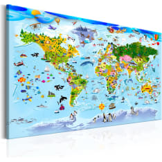 Artgeist Childrens Map: Colourful Travels taulu