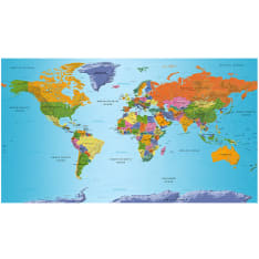 Artgeist World Map: Colourful Geography II itseliimautuva fototapetti