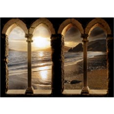 Artgeist Castle on the beach itseliimautuva fototapetti