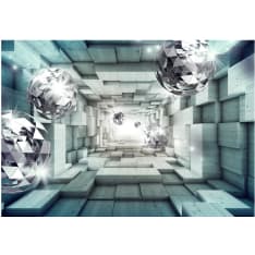 Artgeist Journey Through The Blue Tunnel itseliimautuva fototapetti