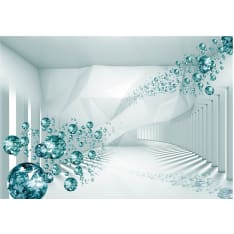 Artgeist Diamond Corridor (Turquoise) itseliimautuva fototapetti