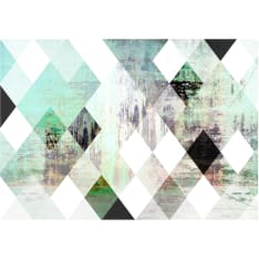 Artgeist Rhombic Chessboard (Green) itseliimautuva fototapetti