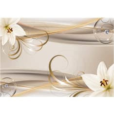Artgeist Lilies And The Gold Spirals itseliimautuva fototapetti