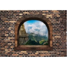 Artgeist Stony Window: Mountains itseliimautuva fototapetti