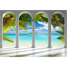 Artgeist Sea behind Columns itseliimautuva fototapetti