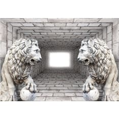 Artgeist Stone Lions itseliimautuva fototapetti